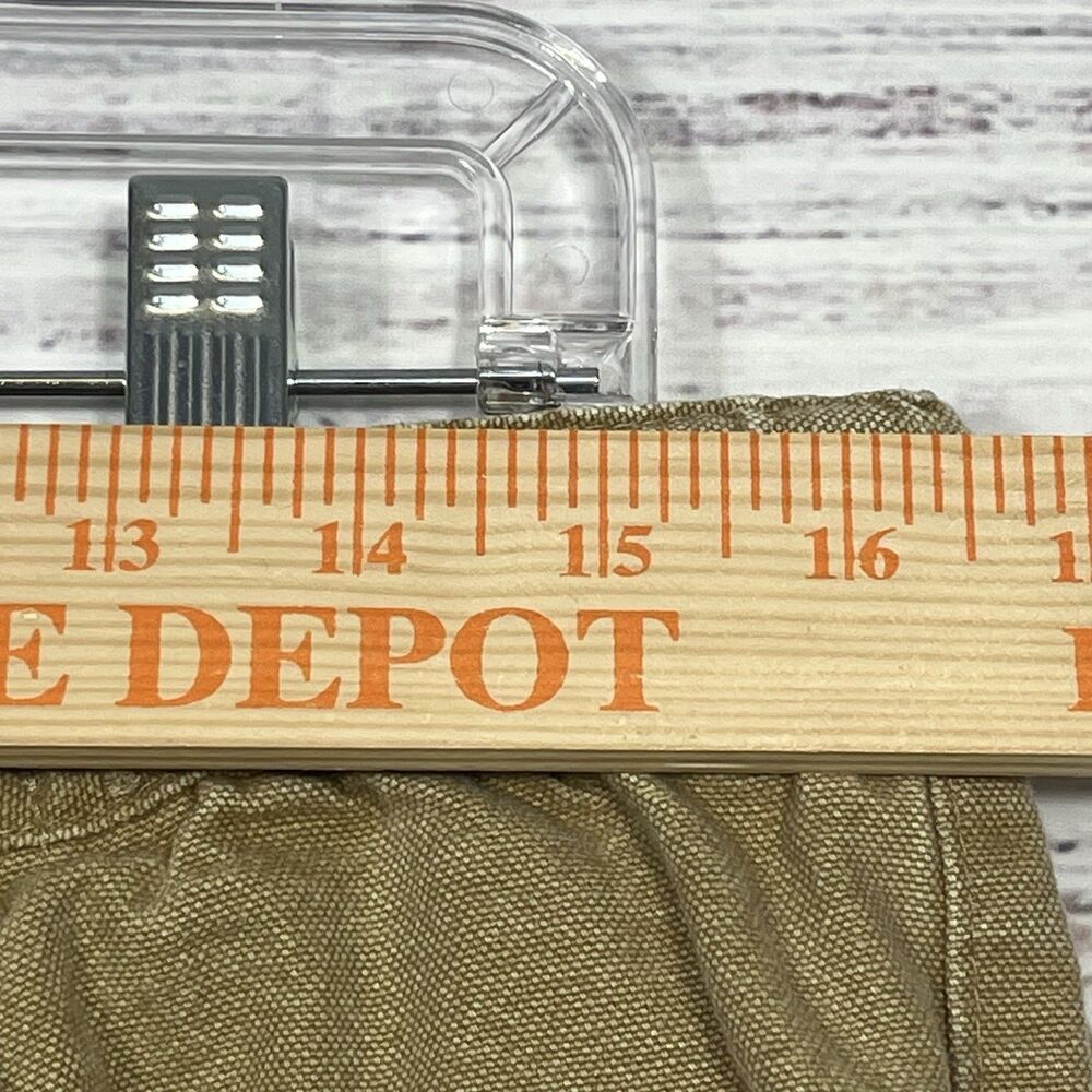 Vtg KAVU Chilliwack Canvas Khaki Belted Climbing *Cut Off* Pants Short Large USA - Picture 11 of 13